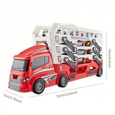 Sulankstomas sunkvežimio žaislas su automobiliukais 1