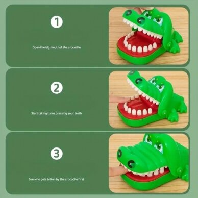 Žaislas krokodilas kramtantis pirštą 1